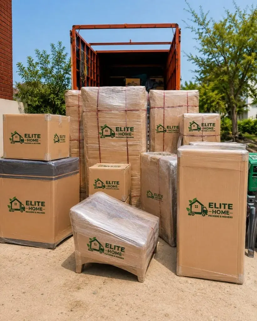 Home relocation team loading household goods Gomti Nagar